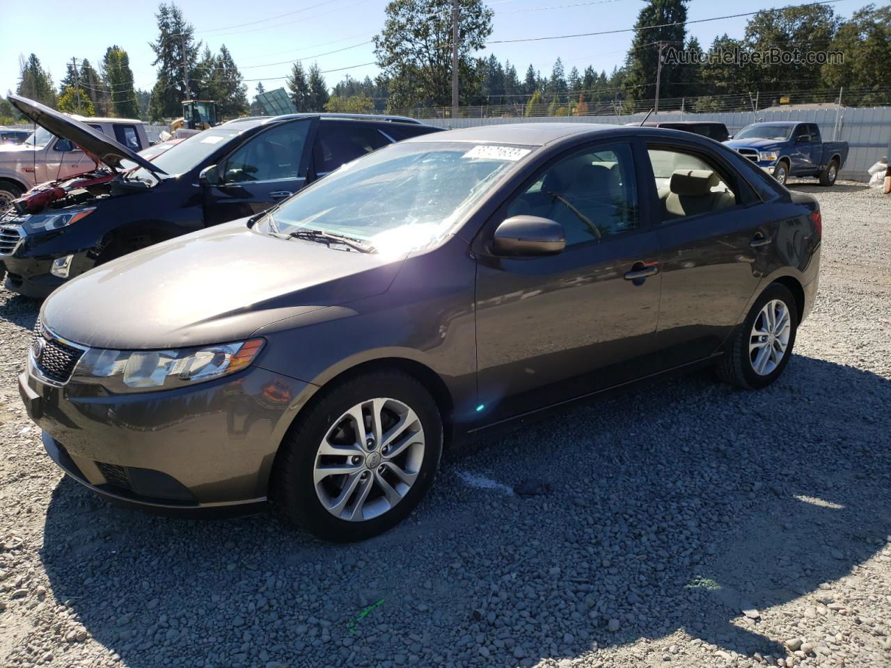 2012 Kia Forte Ex Brown vin: KNAFU4A21C5550253