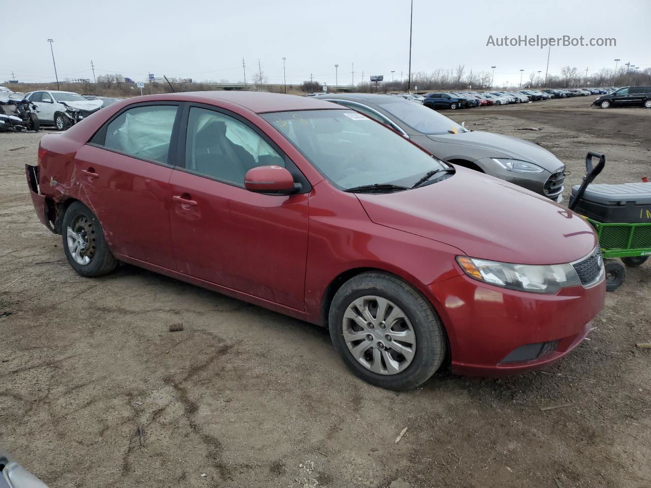 2012 Kia Forte Ex Maroon vin: KNAFU4A27C5492181