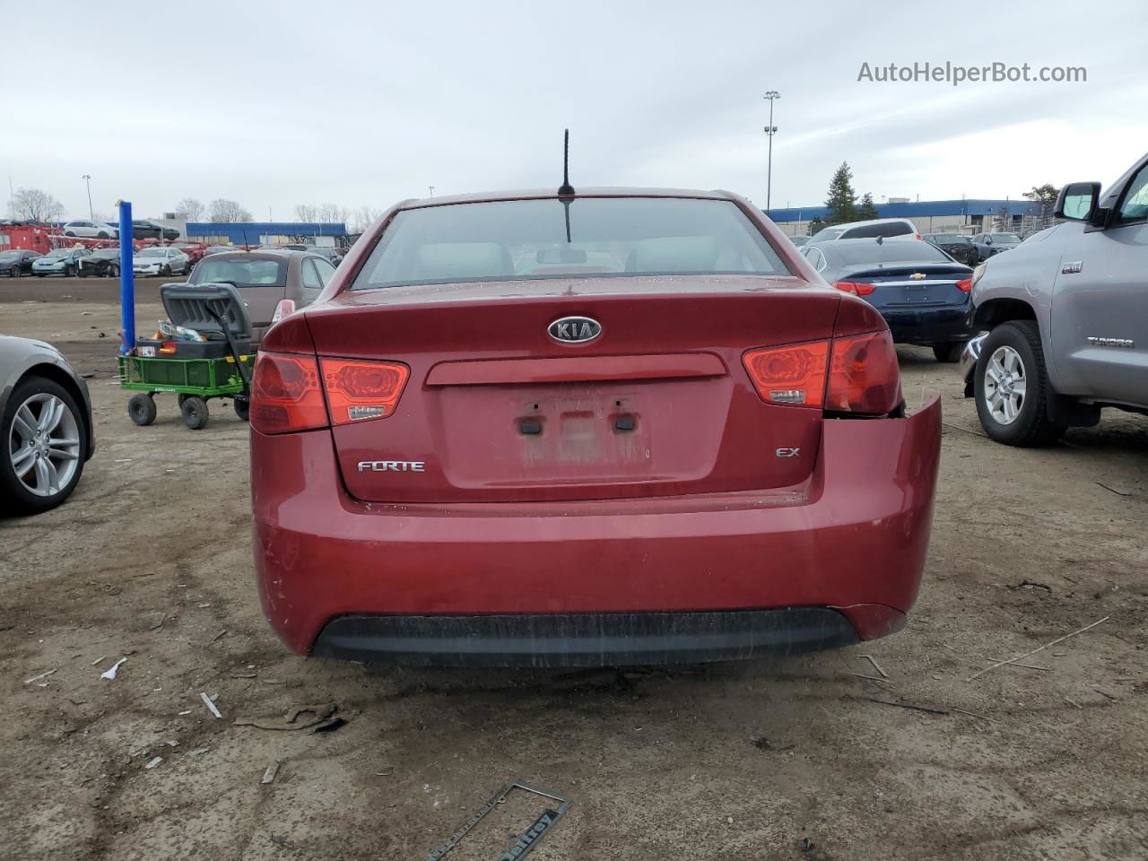 2012 Kia Forte Ex Maroon vin: KNAFU4A27C5492181