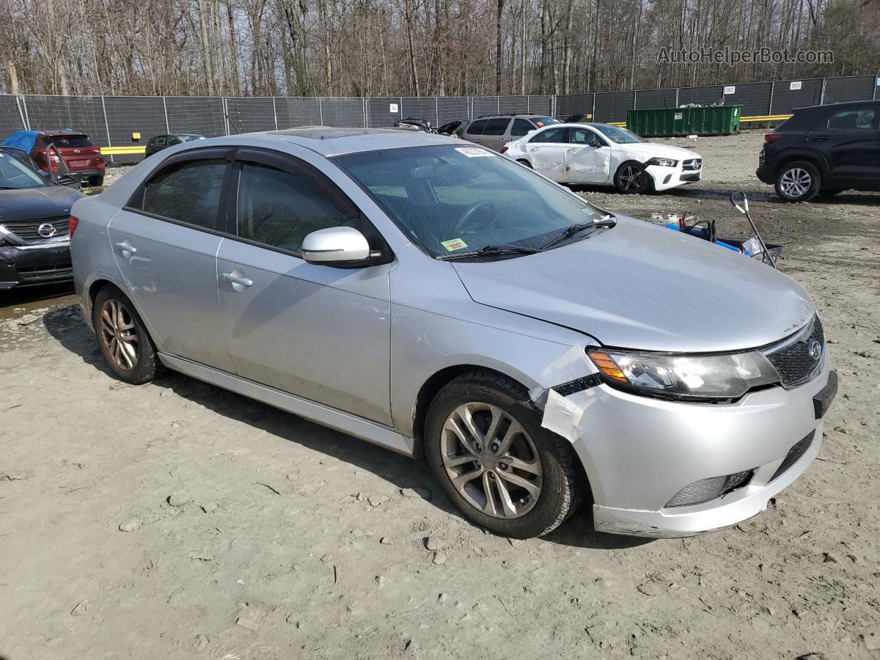 2012 Kia Forte Ex Silver vin: KNAFU4A29C5624843