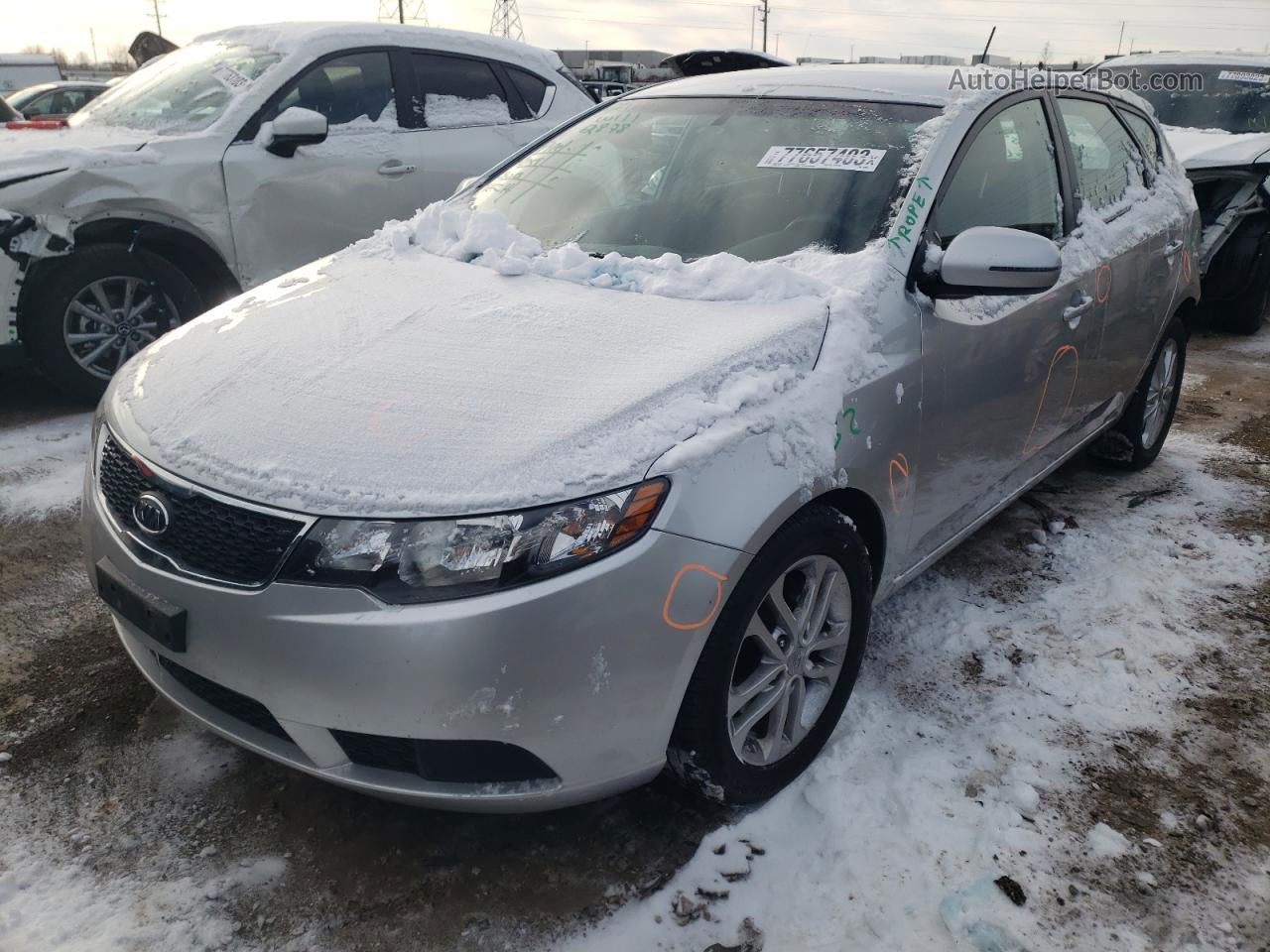 2012 Kia Forte Ex Серебряный vin: KNAFU5A22C5569075