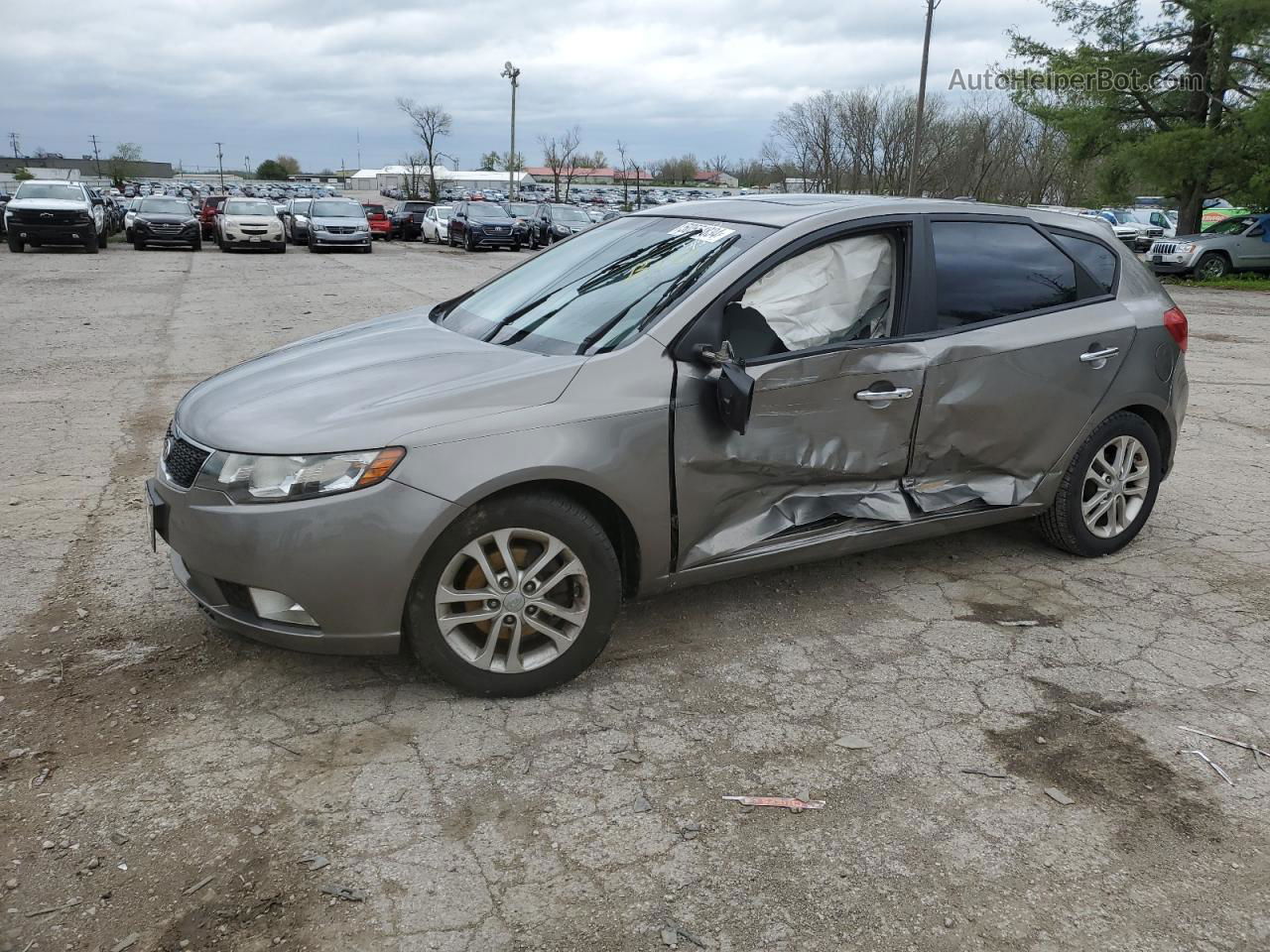 2012 Kia Forte Ex Gray vin: KNAFU5A27C5489450