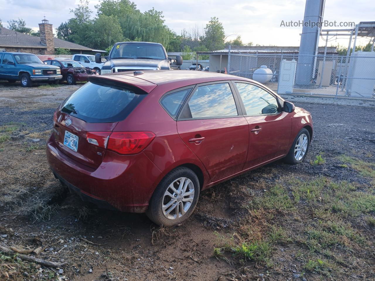 2012 Kia Forte Ex Maroon vin: KNAFU5A28C5532838