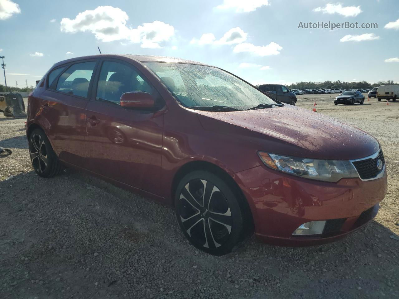 2012 Kia Forte Sx Burgundy vin: KNAFW5A32C5508330