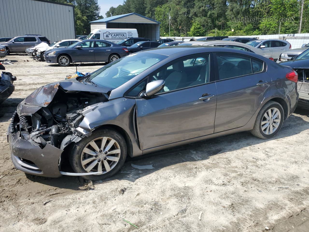 2016 Kia Forte Lx Gray vin: KNAFX4A61G5437886