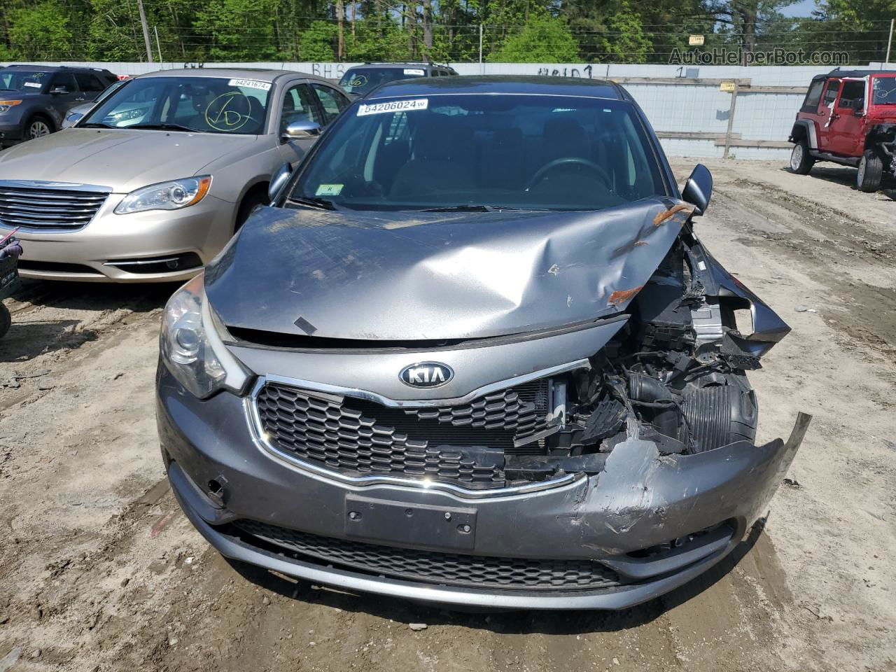 2016 Kia Forte Lx Серый vin: KNAFX4A61G5437886