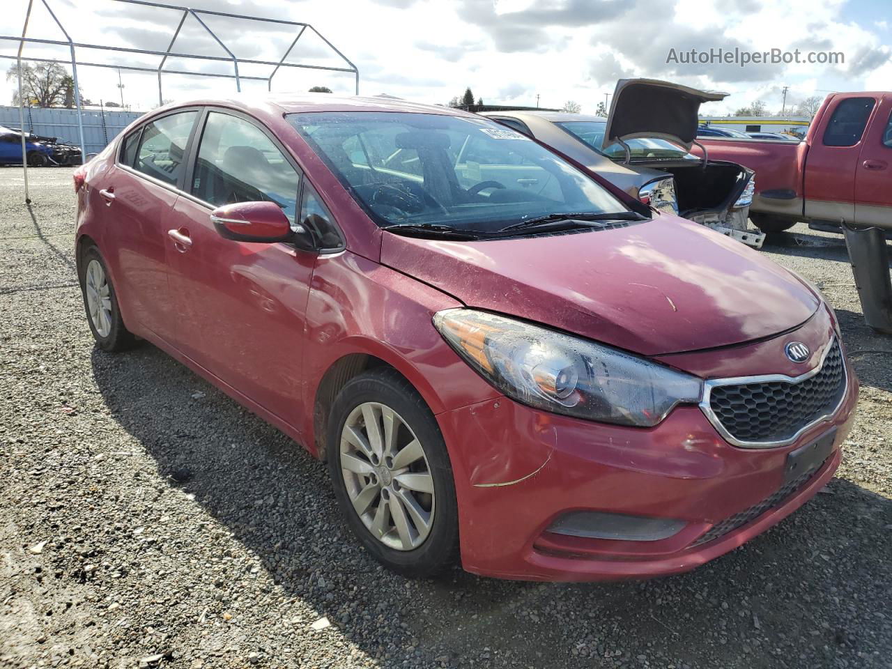 2016 Kia Forte Lx Красный vin: KNAFX4A62G5462750