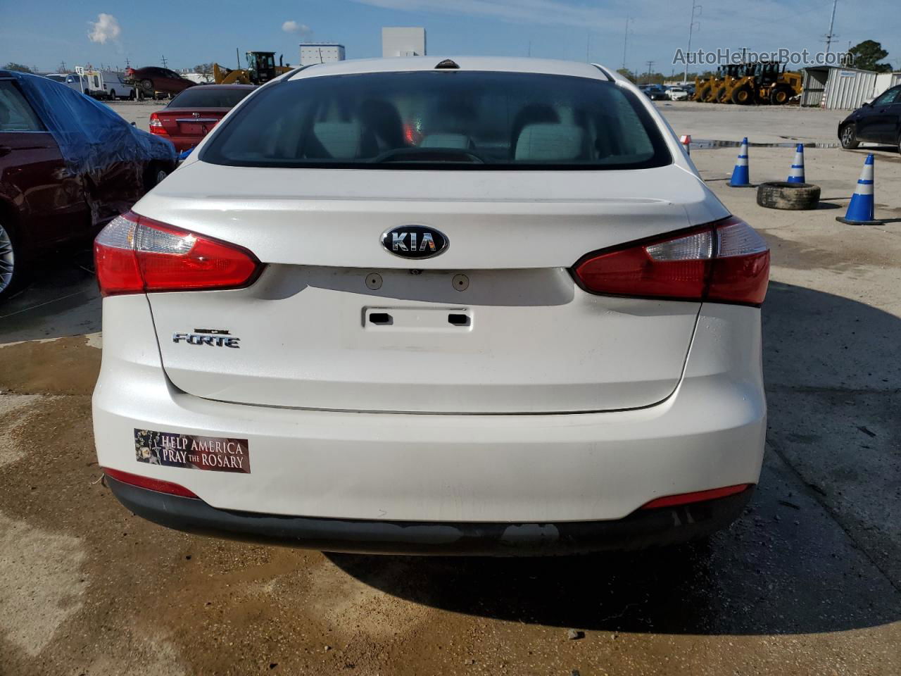 2016 Kia Forte Lx Белый vin: KNAFX4A62G5550973