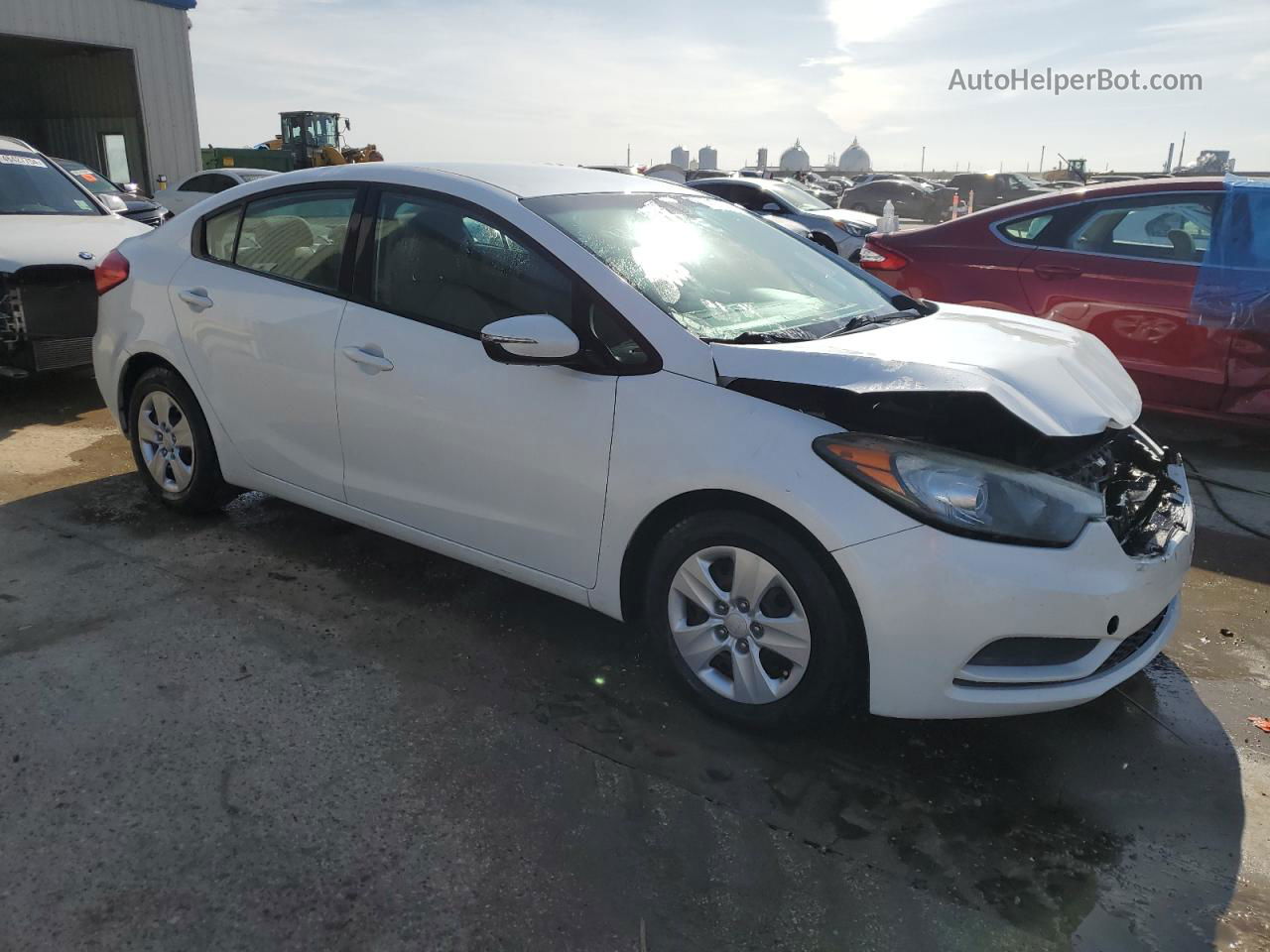 2016 Kia Forte Lx White vin: KNAFX4A62G5550973