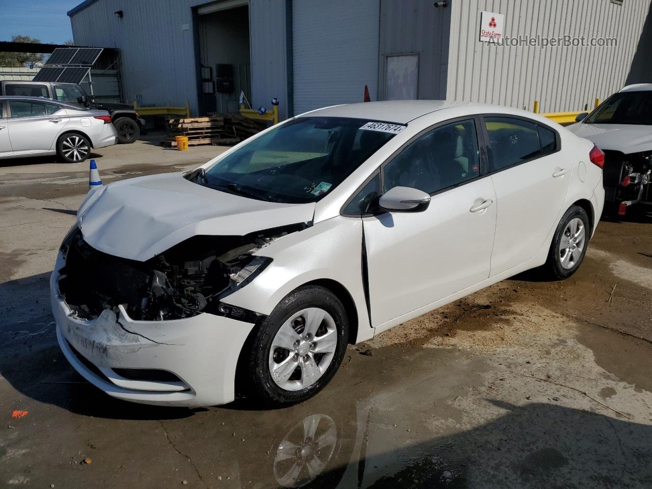 2016 Kia Forte Lx White vin: KNAFX4A62G5550973