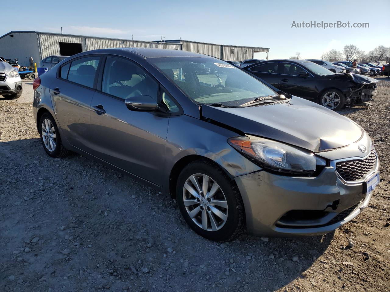 2016 Kia Forte Lx Gray vin: KNAFX4A63G5479766