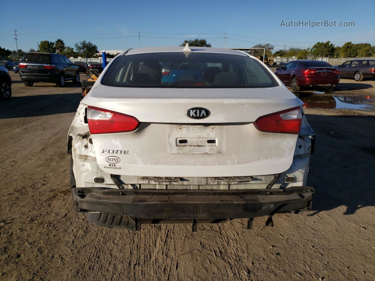 2016 Kia Forte Lx White vin: KNAFX4A63G5480660