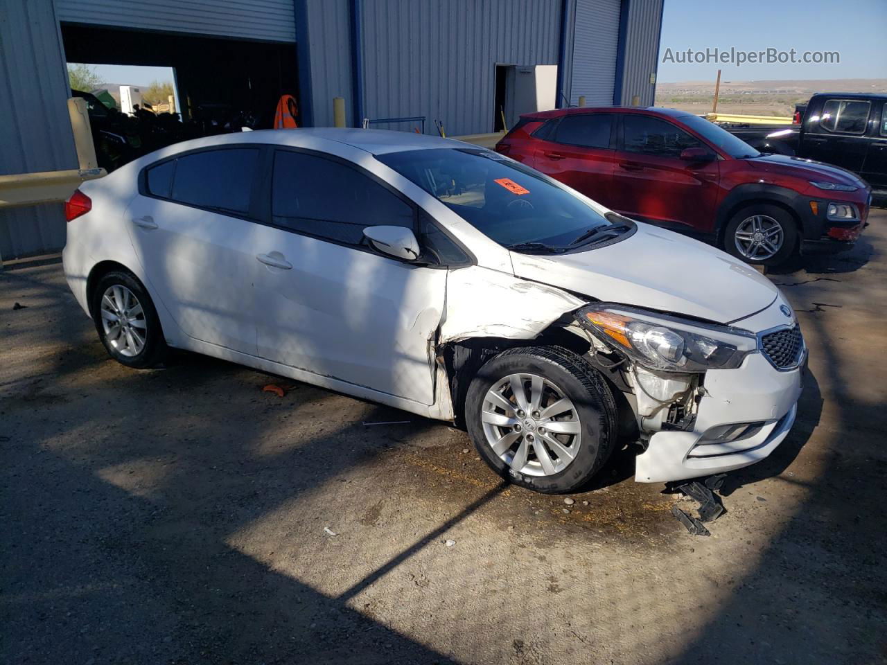 2016 Kia Forte Lx White vin: KNAFX4A65G5453749