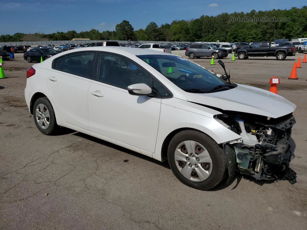 2016 Kia Forte Lx White vin: KNAFX4A65G5502996