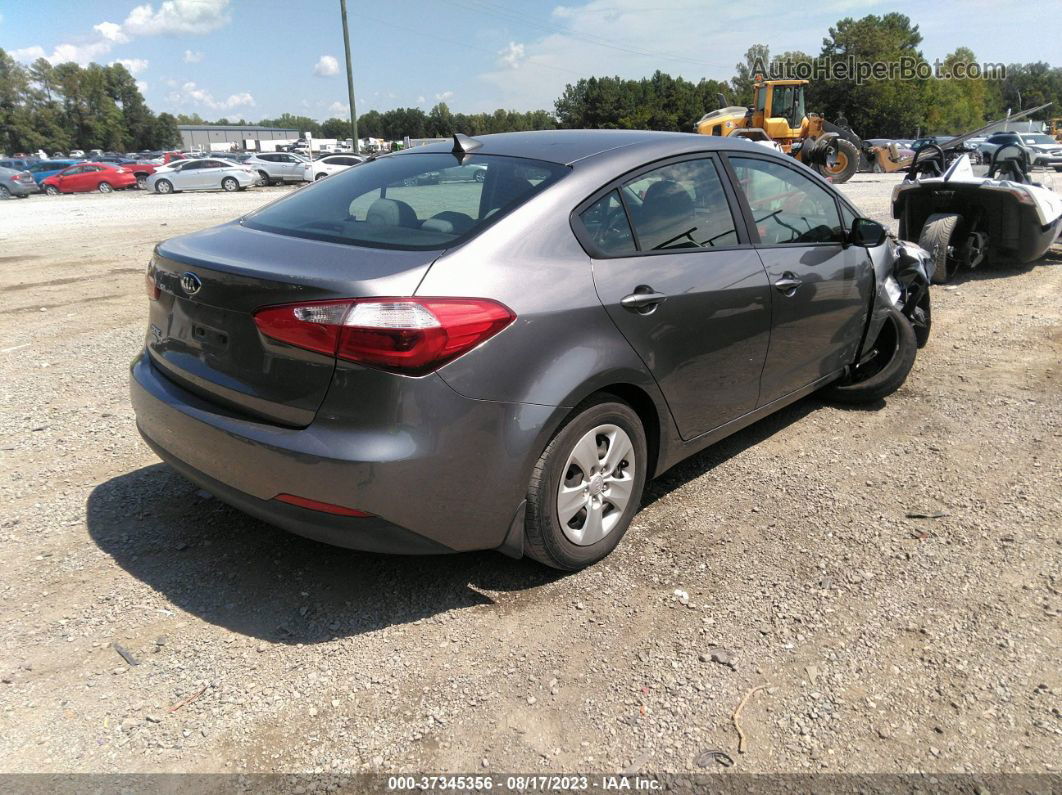 2016 Kia Forte Lx Gray vin: KNAFX4A65G5527106