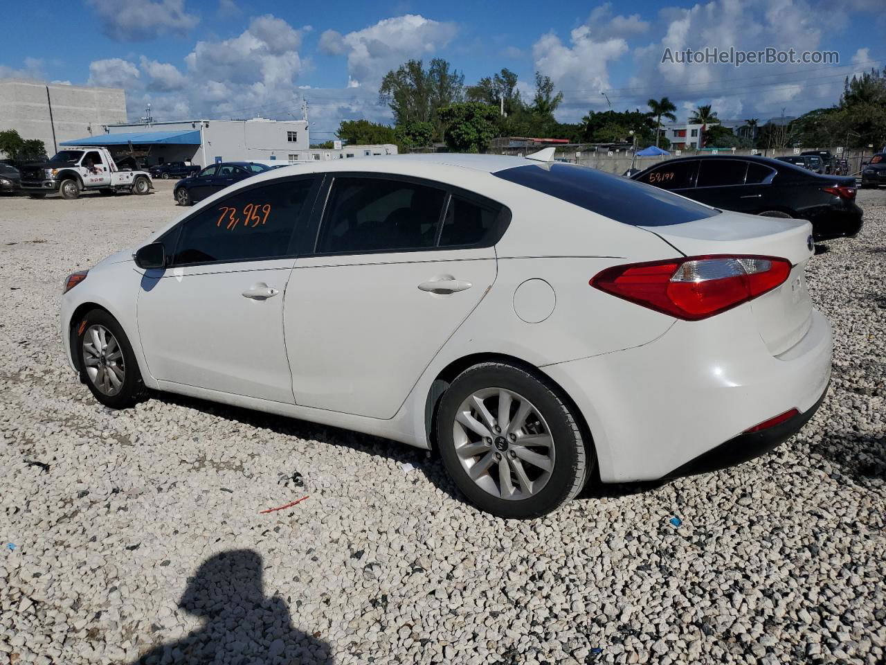 2016 Kia Forte Lx White vin: KNAFX4A65G5551017