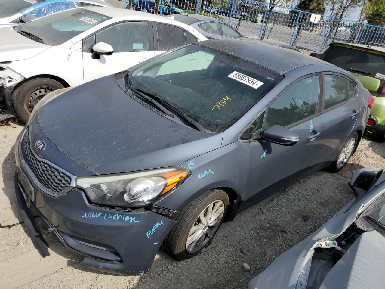 2016 Kia Forte Lx Blue vin: KNAFX4A65G5597527