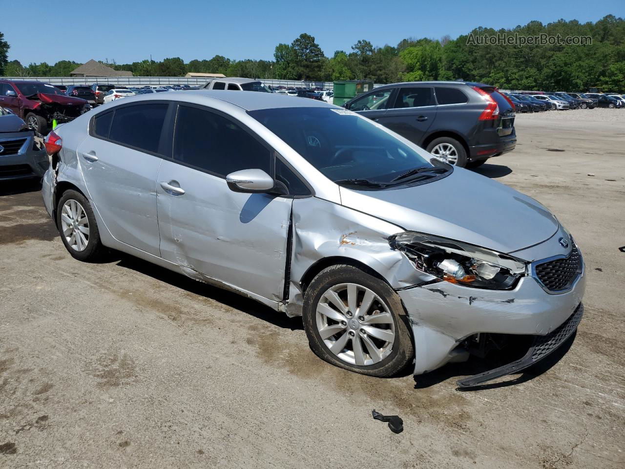 2016 Kia Forte Lx Silver vin: KNAFX4A66G5469376