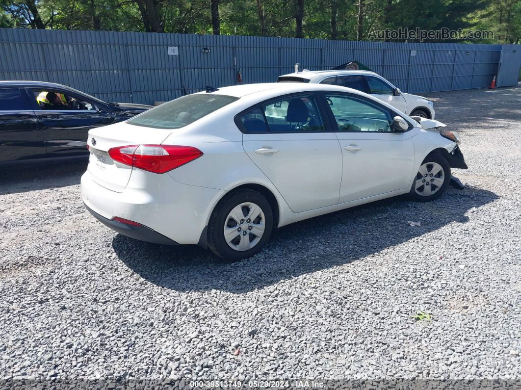 2016 Kia Forte Lx White vin: KNAFX4A66G5551043