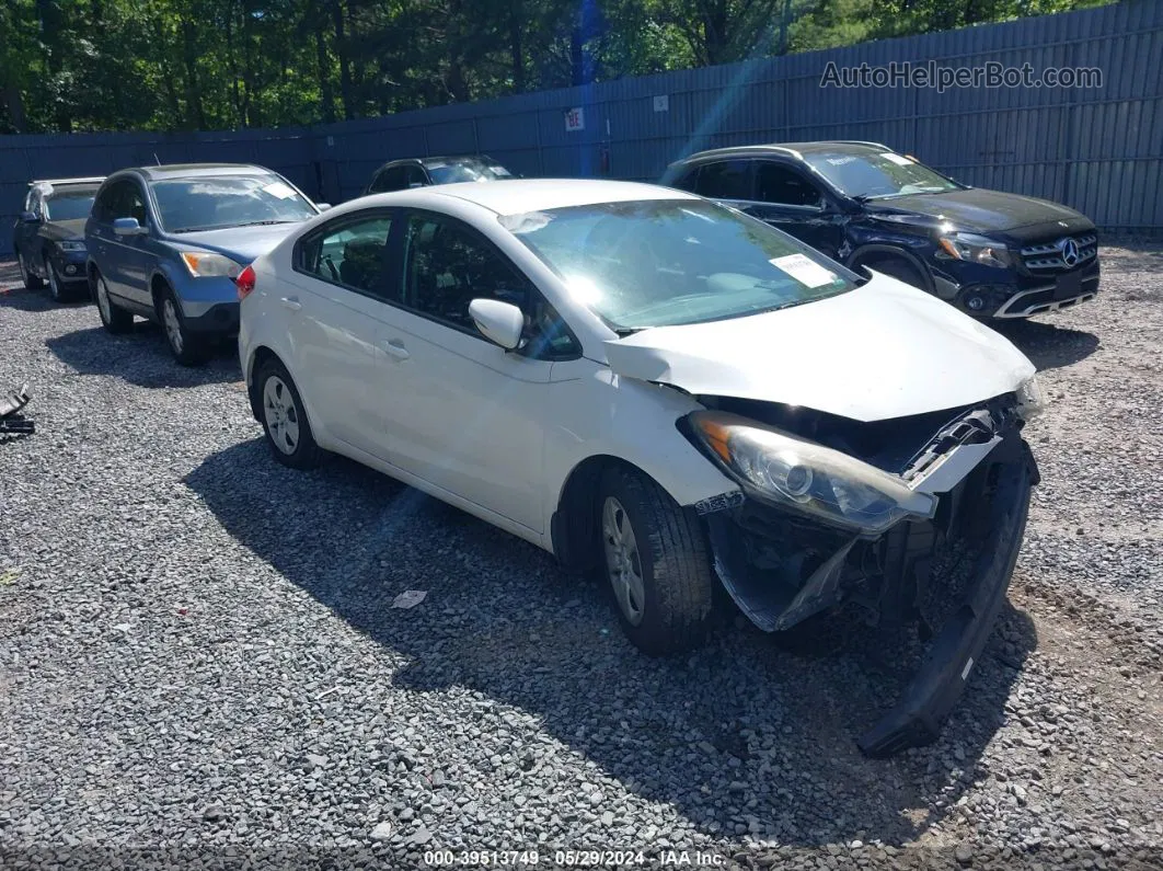 2016 Kia Forte Lx White vin: KNAFX4A66G5551043