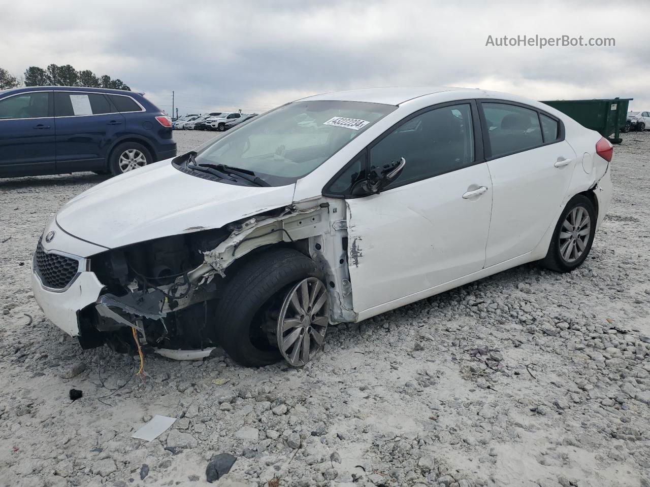 2016 Kia Forte Lx White vin: KNAFX4A67G5440033