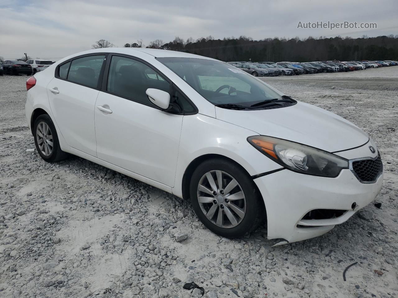 2016 Kia Forte Lx White vin: KNAFX4A67G5440033