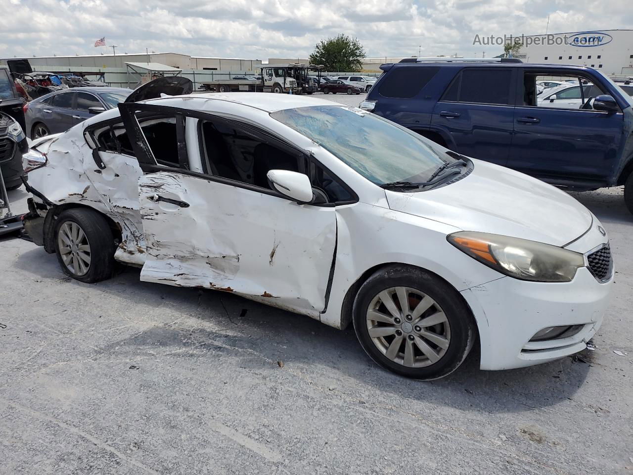 2016 Kia Forte Lx White vin: KNAFX4A67G5440937