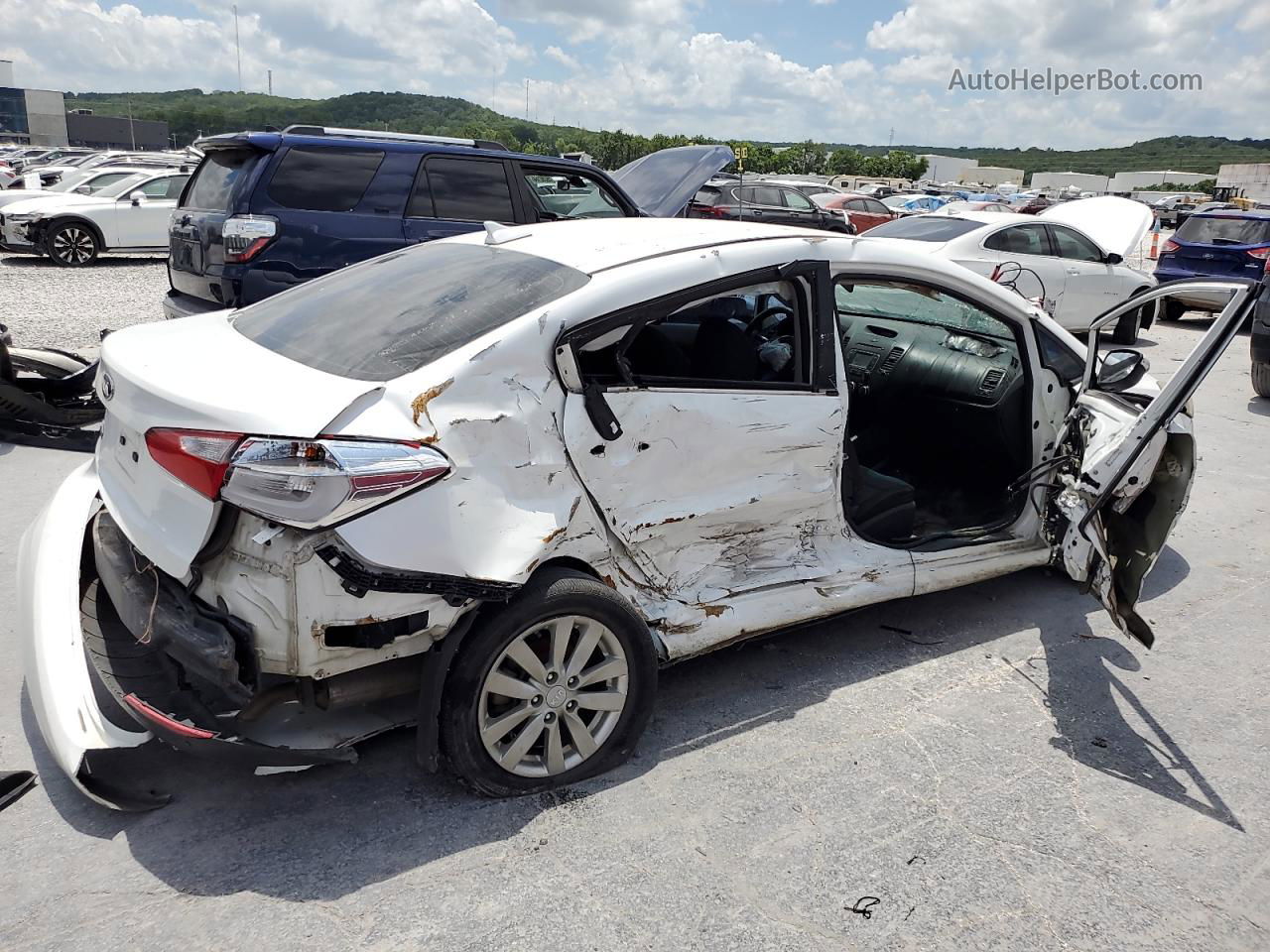 2016 Kia Forte Lx White vin: KNAFX4A67G5440937