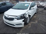 2016 Kia Forte Lx White vin: KNAFX4A67G5603294