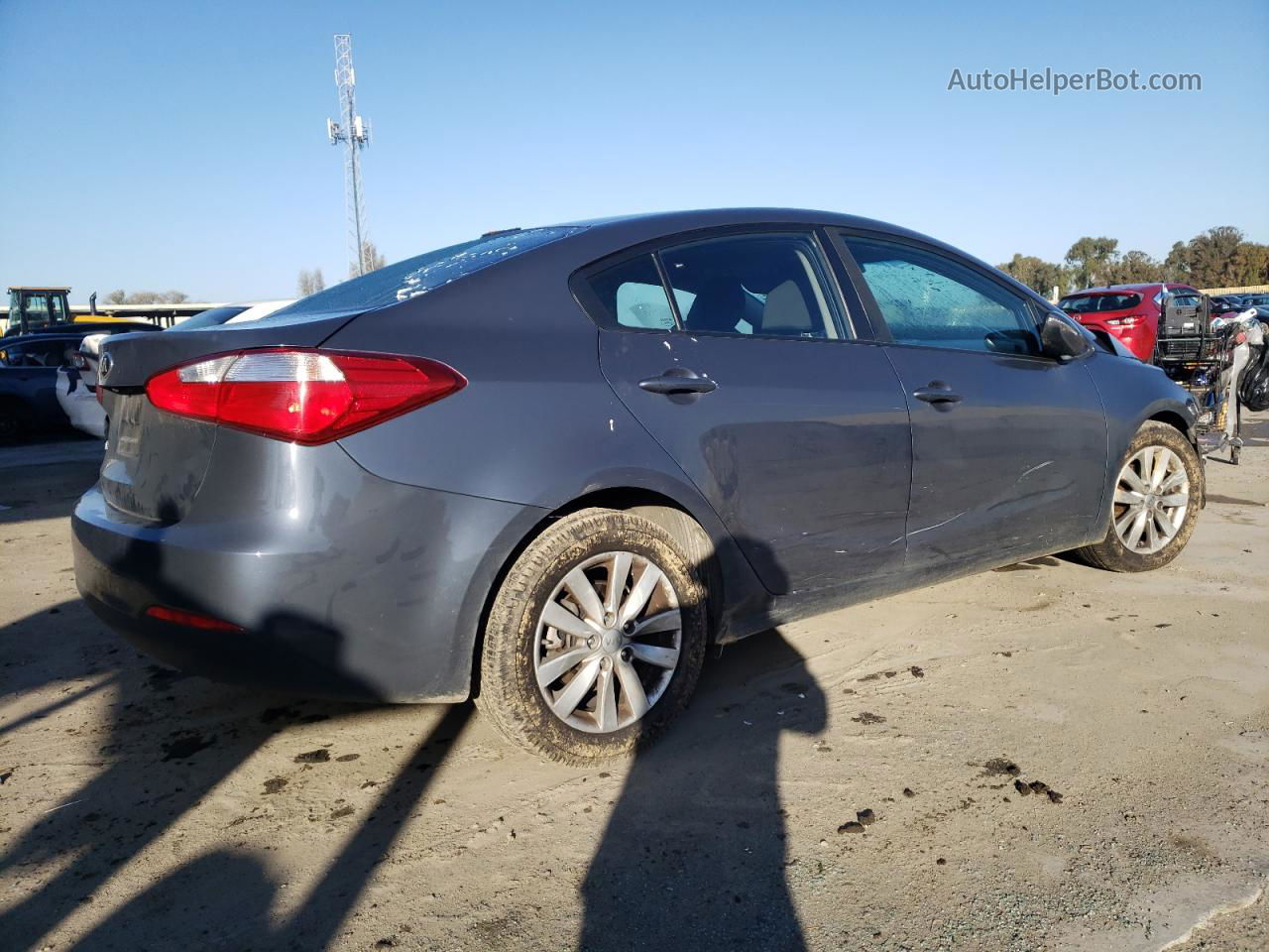 2016 Kia Forte Lx Серый vin: KNAFX4A67G5603683