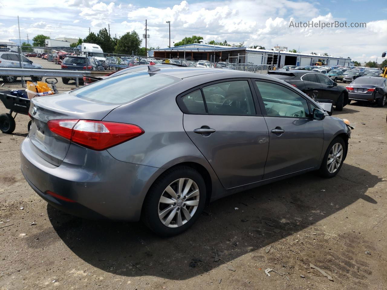 2016 Kia Forte Lx Gray vin: KNAFX4A68G5454118