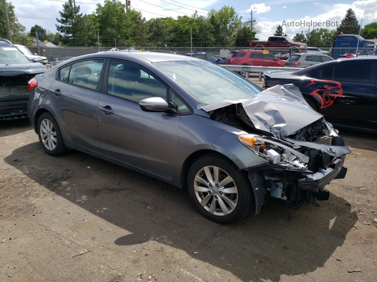 2016 Kia Forte Lx Gray vin: KNAFX4A68G5454118