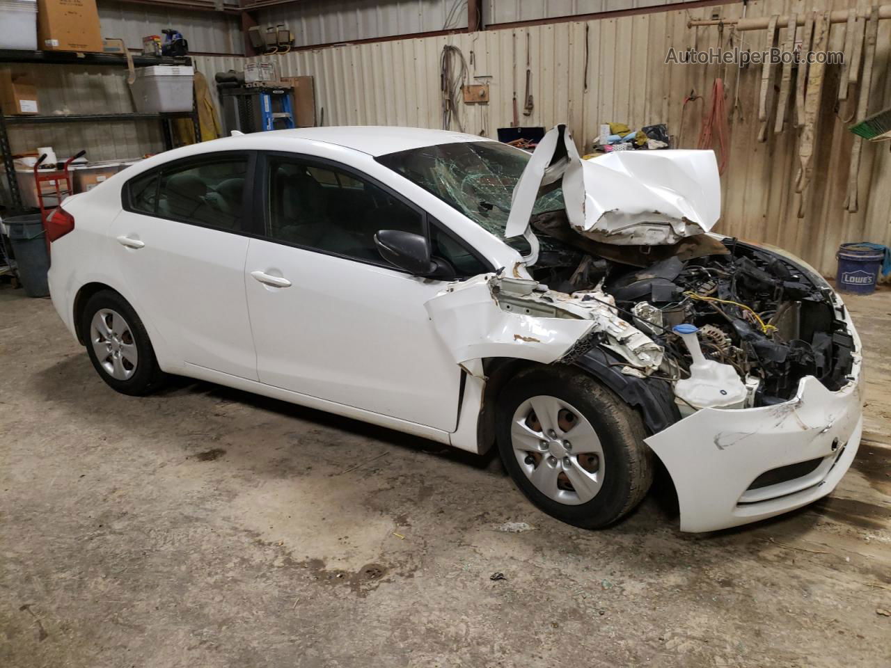 2016 Kia Forte Lx White vin: KNAFX4A68G5497129