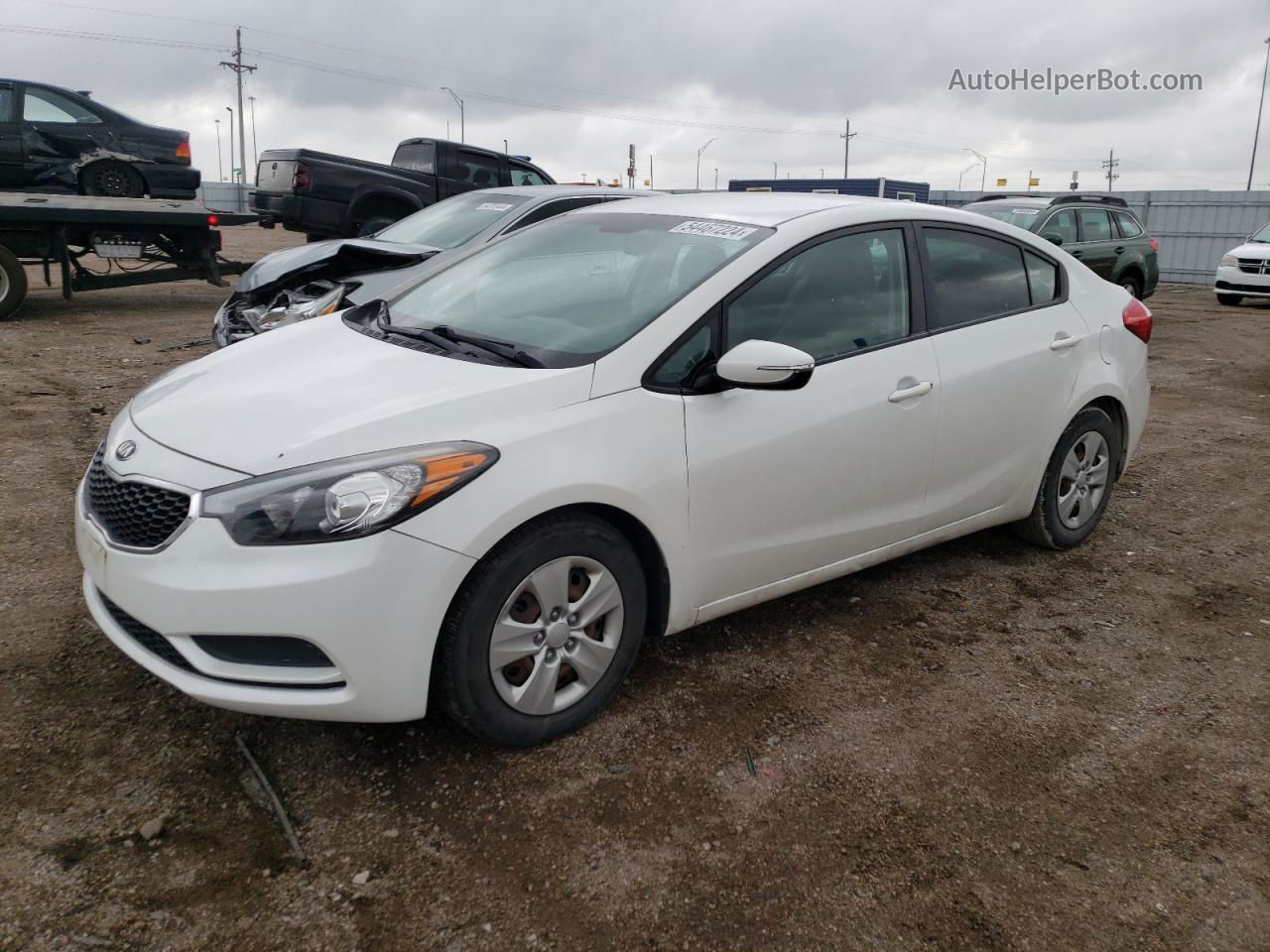 2016 Kia Forte Lx White vin: KNAFX4A68G5497972