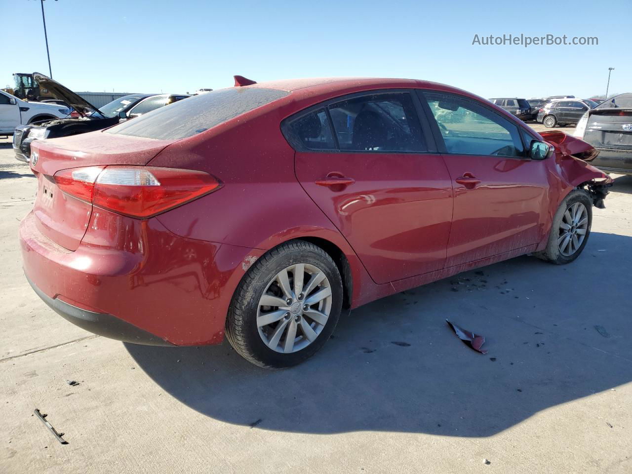 2016 Kia Forte Lx Красный vin: KNAFX4A69G5574042