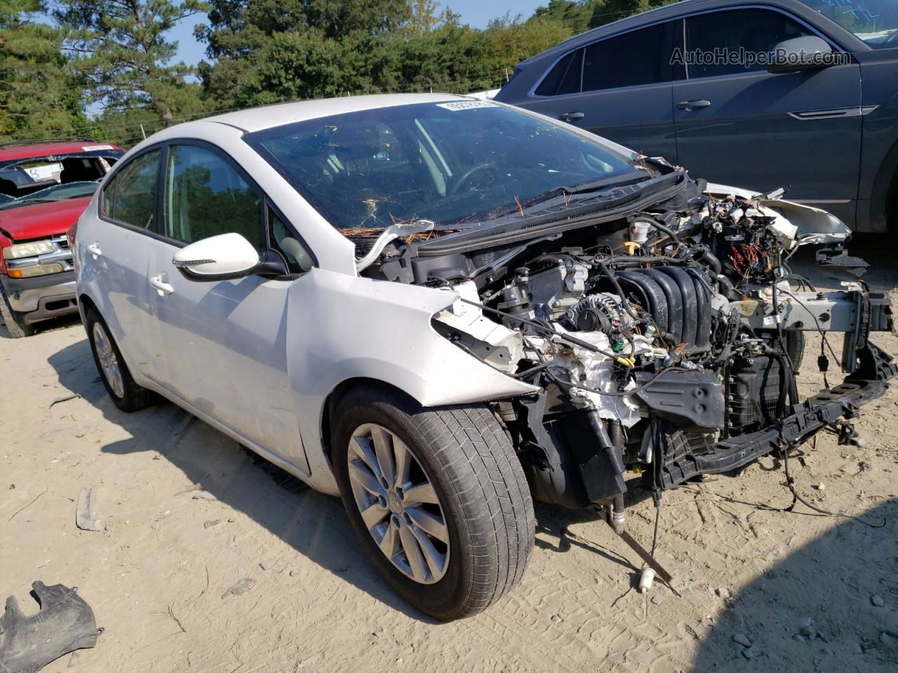 2016 Kia Forte Lx White vin: KNAFX4A69G5603328