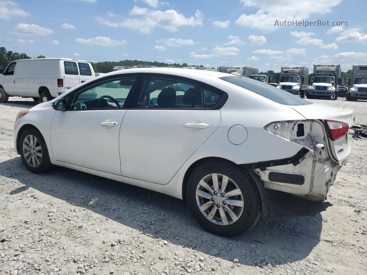 2016 Kia Forte Lx White vin: KNAFX4A6XG5440043