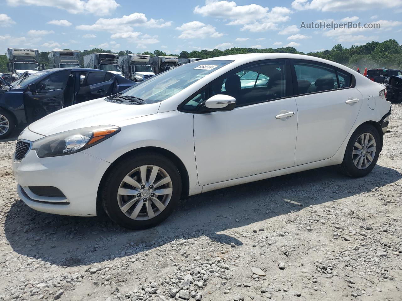 2016 Kia Forte Lx White vin: KNAFX4A6XG5440043