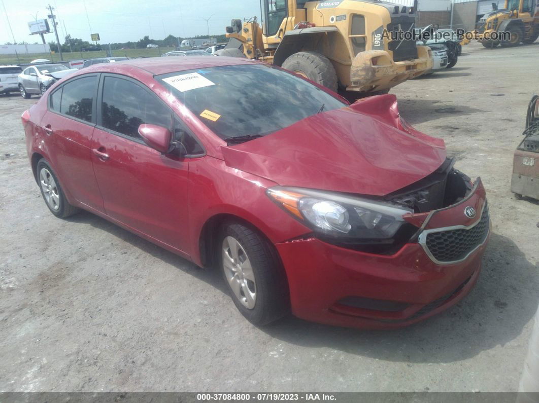 2016 Kia Forte Lx Red vin: KNAFX4A6XG5517641