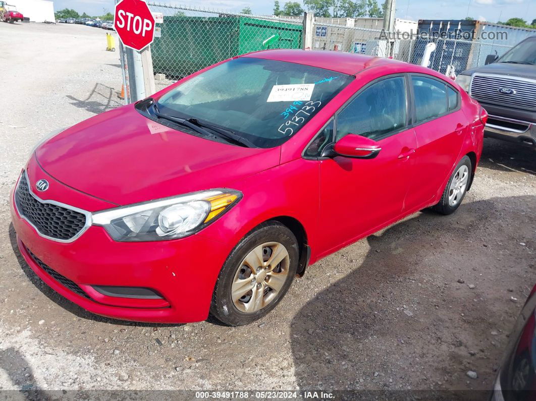 2016 Kia Forte Lx Red vin: KNAFX4A6XG5593733