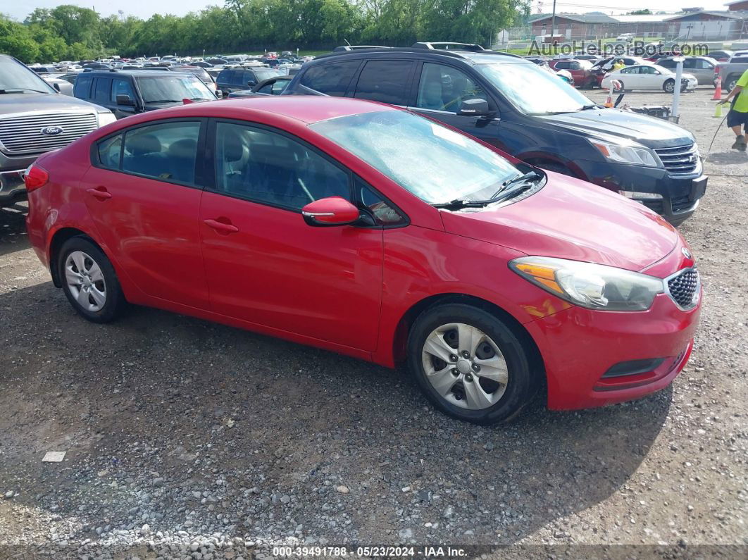 2016 Kia Forte Lx Red vin: KNAFX4A6XG5593733