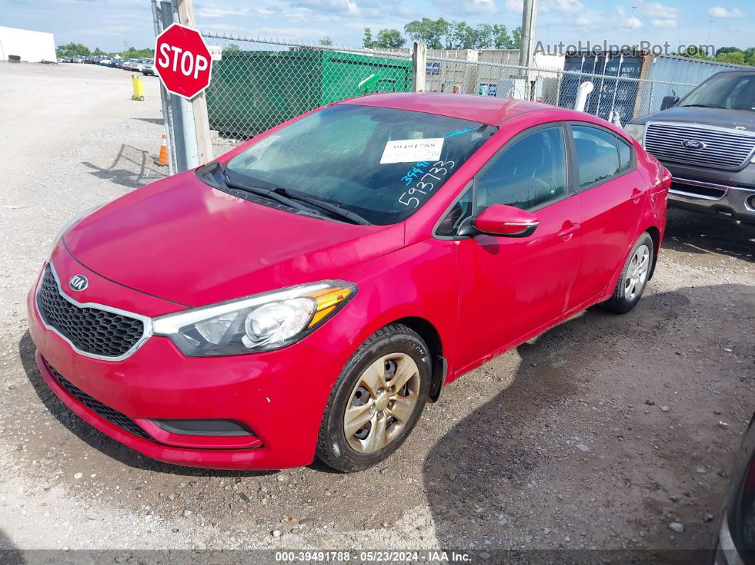 2016 Kia Forte Lx Red vin: KNAFX4A6XG5593733