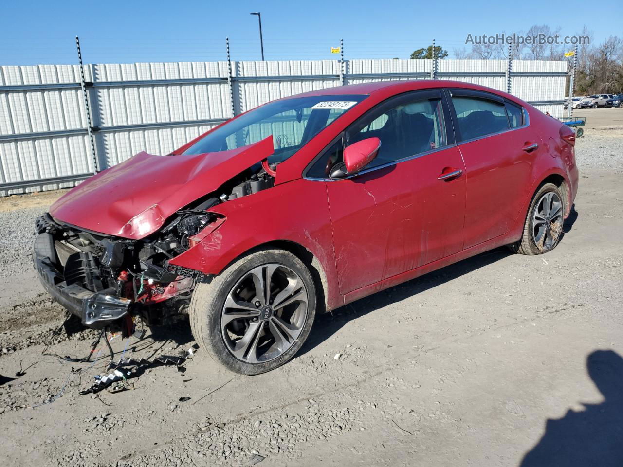 2016 Kia Forte Ex Red vin: KNAFX4A86G5485661