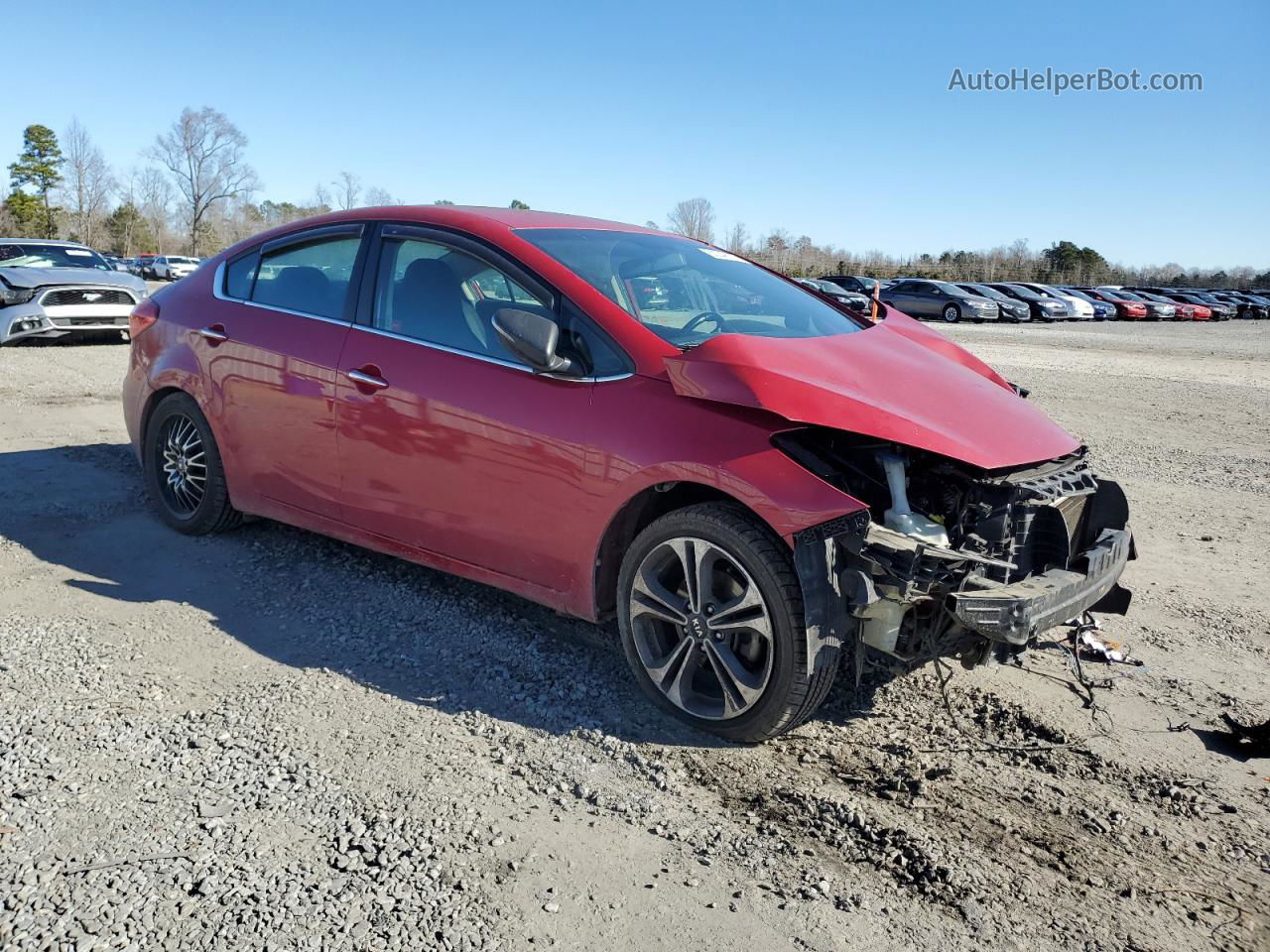 2016 Kia Forte Ex Red vin: KNAFX4A86G5485661