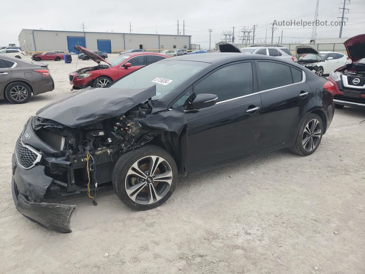 2016 Kia Forte Ex Черный vin: KNAFX4A87G5497611