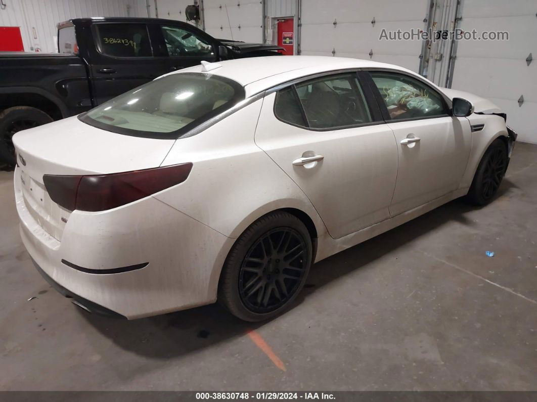 2014 Kia Optima Lx White vin: KNAGM4A70E5458893