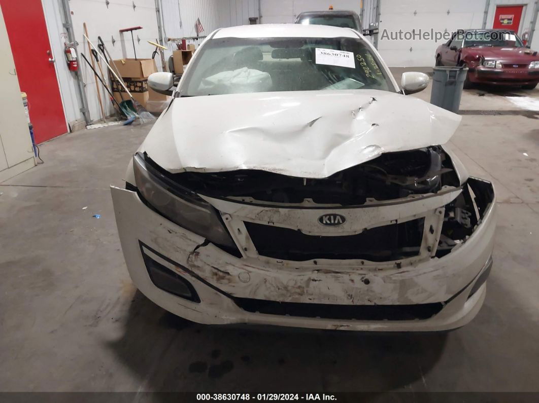 2014 Kia Optima Lx White vin: KNAGM4A70E5458893