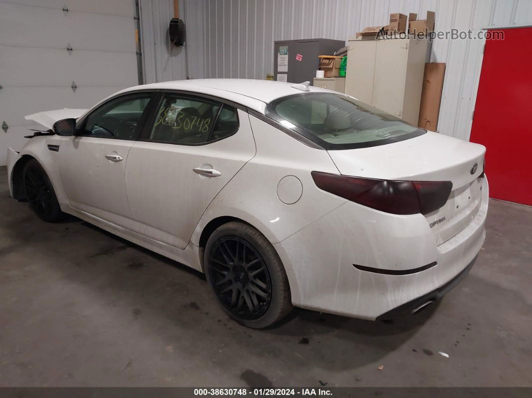 2014 Kia Optima Lx White vin: KNAGM4A70E5458893