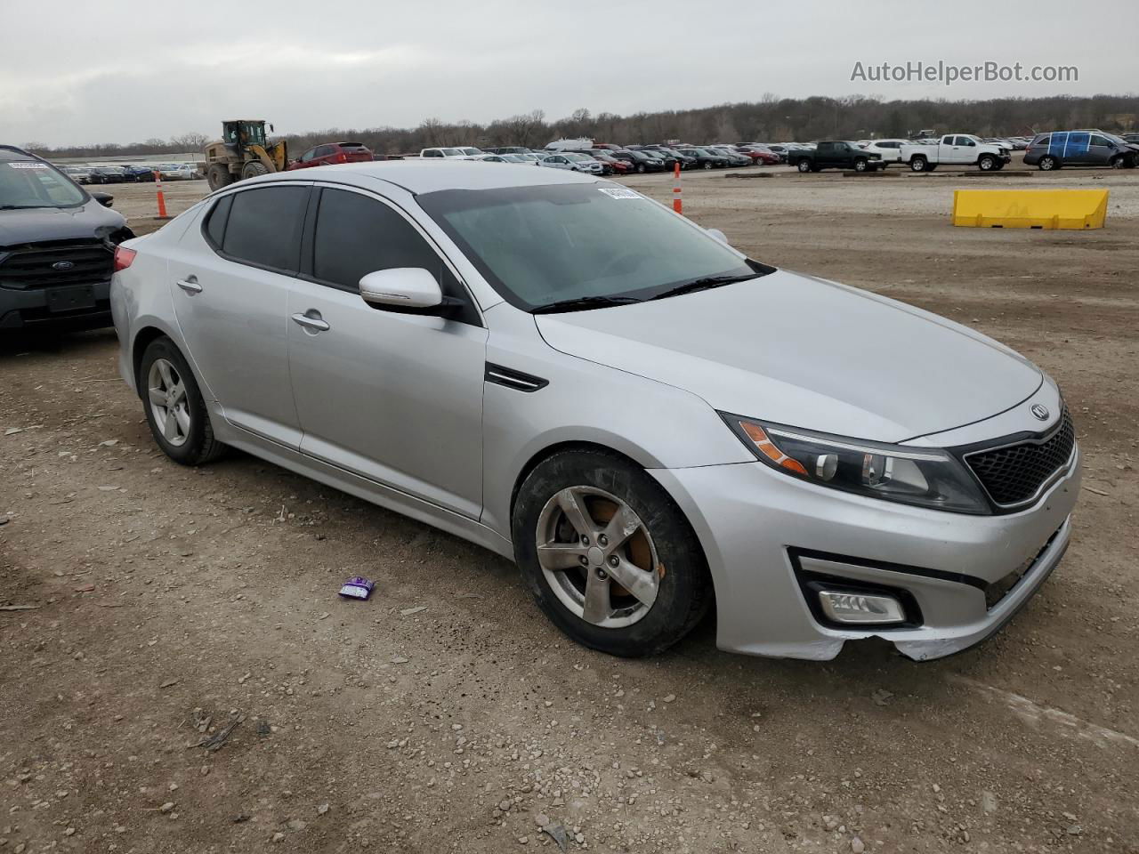 2014 Kia Optima Lx Silver vin: KNAGM4A70E5475824