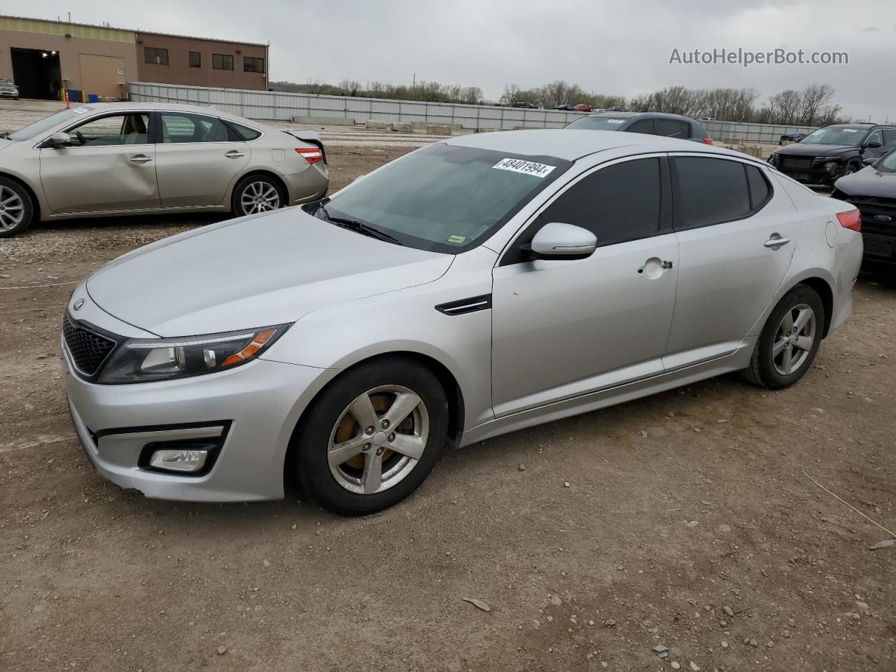 2014 Kia Optima Lx Silver vin: KNAGM4A70E5475824